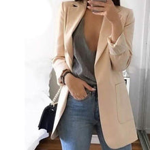 Load image into Gallery viewer, Womens Cardigan Jackets Open Front Solid Color Casual Oversized Long Blazer
