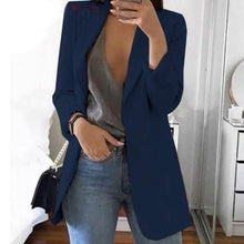 Load image into Gallery viewer, Womens Cardigan Jackets Open Front Solid Color Casual Oversized Long Blazer
