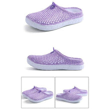 Load image into Gallery viewer, Womens Casual Clogs Breathable Beach Sandals Slippers Summer Slip On Women Flip Flops Home Shoes Breathable Water Shoes Beach Sandals Lightweight Slip-On Clogs
