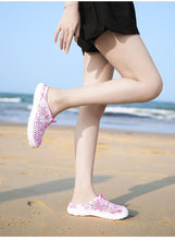 Load image into Gallery viewer, Womens Casual Clogs Breathable Beach Sandals Valentine Slippers Summer Slip On Women Flip Flops Shoes Sandals Quick Drying Slippers Walking Lightweight Rain Beach Summer Pool Water Shoes
