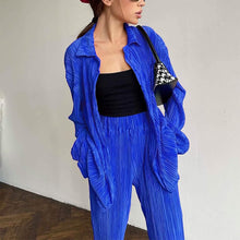 Load image into Gallery viewer, Women's Casual Long Sleeve Button Blouse Top Wide Leg Loose Streetwear Loungewear

