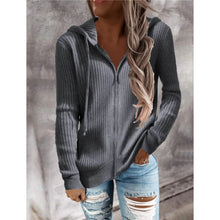 Load image into Gallery viewer, Women's Casual Zip Hoodied Jacket
