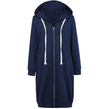 Load image into Gallery viewer, Women's Casual Zip up Hoodies Long Tunic Sweatshirts Jackets Fashion Plus Size Hoodie with Pockets
