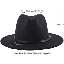 Load image into Gallery viewer, Womens Classic Wide Brim Floppy Panama Hat
