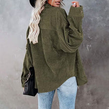 Load image into Gallery viewer, Women's Corduroy Shirts Casual Long Sleeve Top
