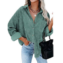 Load image into Gallery viewer, Women's Corduroy Shirts Casual Long Sleeve Top
