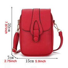 Load image into Gallery viewer, Women's Crossbody Leather Solid Color Plain Bag Wallet
