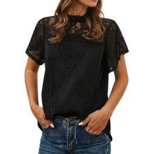 Load image into Gallery viewer, Women's Cute Lace Shirt Top T-Shirt
