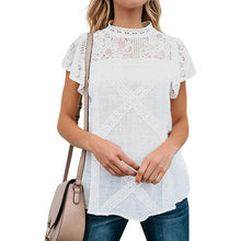 Load image into Gallery viewer, Women's Cute Lace Shirt Top T-Shirt
