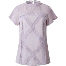 Load image into Gallery viewer, Women's Cute Lace Shirt Top T-Shirt
