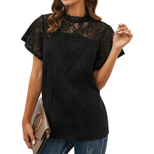 Load image into Gallery viewer, Women's Cute Lace Shirt Top T-Shirt
