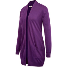 Load image into Gallery viewer, Women's Essential Solid Open Front Long Knited Cardigan Sweater

