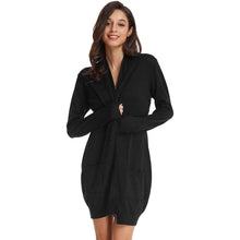 Load image into Gallery viewer, Women's Essential Solid Open Front Long Knited Cardigan Sweater
