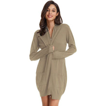 Load image into Gallery viewer, Women's Essential Solid Open Front Long Knited Cardigan Sweater
