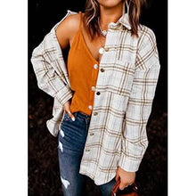 Load image into Gallery viewer, Women's Fall Clothes Plaid  Jacket Long Sleeve
