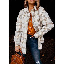 Load image into Gallery viewer, Women's Fall Clothes Plaid  Jacket Long Sleeve
