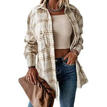 Load image into Gallery viewer, Women's Fall Clothes Plaid  Jacket Long Sleeve
