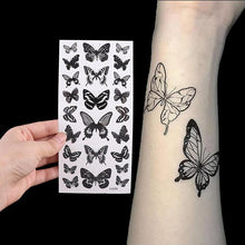 Load image into Gallery viewer, Womens Fashion 3D Butterfly Waterproof Temporary Sticker Tattoo Leg Arm Modern Blue Design For Womens
