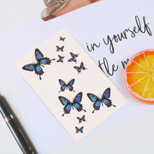 Load image into Gallery viewer, Womens Fashion 3D Butterfly Waterproof Temporary Sticker Tattoo Leg Arm Modern Blue Design For Womens
