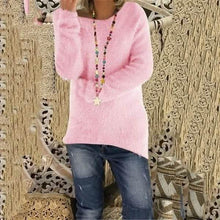 Load image into Gallery viewer, Women's Fashion Autumn and Winter Long Sleeve Knitted Sweaters Solid Color Warm Pullover Tops
