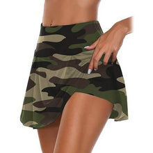Load image into Gallery viewer, Women's Fashion Camouflage Print Athletic Skirt
