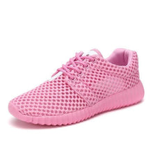 Load image into Gallery viewer, Womens Fashion Casual Sneakers Lightweight Comfortable Breathable Lace-up Mesh Couples Shoes Lightweight Casual Walking Shoes Breathable Mesh Fashion Sneakers
