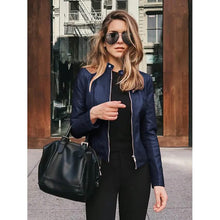 Load image into Gallery viewer, Women's Faux Leather Jacket

