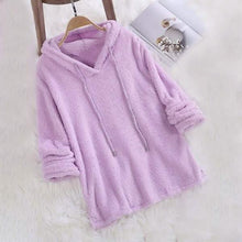 Load image into Gallery viewer, Women's Fleece Hoodie Solid Color Long Sleeve Sweatshirt
