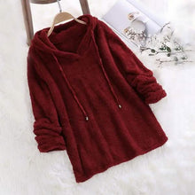 Load image into Gallery viewer, Women's Fleece Hoodie Solid Color Long Sleeve Sweatshirt
