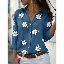 Load image into Gallery viewer, Women's Floral Button Themed Shirt Top
