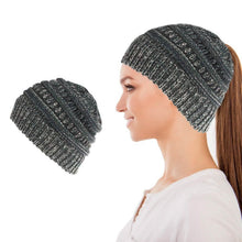 Load image into Gallery viewer, Women's Fun Warm Winter Ponytail Beanie Hat Cap
