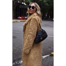 Load image into Gallery viewer, Women's Fuzzy Fleece Lapel Open Front Long Cardigan Coat
