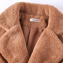 Load image into Gallery viewer, Women's Fuzzy Fleece Lapel Open Front Long Cardigan Coat
