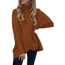 Load image into Gallery viewer, Women's High Neck Long Sweater
