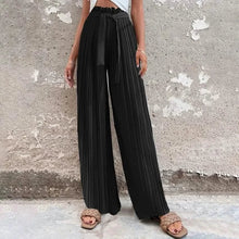 Load image into Gallery viewer, Women's High-Waisted Straight-Leg Strappy Pants
