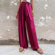 Load image into Gallery viewer, Women's High-Waisted Straight-Leg Strappy Pants
