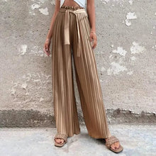 Load image into Gallery viewer, Women's High-Waisted Straight-Leg Strappy Pants
