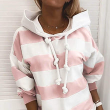 Load image into Gallery viewer, Women's Hoodie Pullover Striped Daily Basic Casual Hoodies

