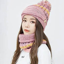 Load image into Gallery viewer, Women's Knitted Hat Scarf Mask Set

