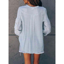 Load image into Gallery viewer, Women's Lace Crochet V-Neck Top
