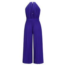Load image into Gallery viewer, Women's Lace-Up Halter Casual Wide-Leg Jumpsuit
