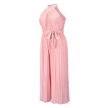 Load image into Gallery viewer, Women's Lace-Up Halter Casual Wide-Leg Jumpsuit
