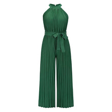 Load image into Gallery viewer, Women's Lace-Up Halter Casual Wide-Leg Jumpsuit

