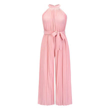 Load image into Gallery viewer, Women's Lace-Up Halter Casual Wide-Leg Jumpsuit
