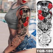 Load image into Gallery viewer, Womens Large Tattoo Eye Lion Waterproof Temporary Sticker Realistic Big Luxury Tattoo Modern Design
