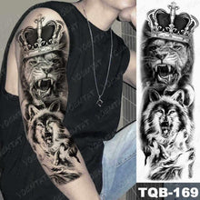 Load image into Gallery viewer, Womens Large Tattoo Eye Lion Waterproof Temporary Sticker Realistic Big Luxury Tattoo Modern Design
