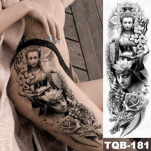 Load image into Gallery viewer, Womens Large Tattoo Eye Lion Waterproof Temporary Sticker Realistic Big Luxury Tattoo Modern Design
