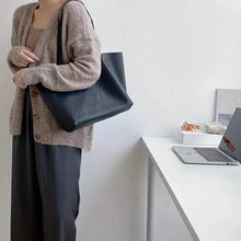 Load image into Gallery viewer, Women's Large Totes PU Leather Shoulder Bag Soft Purse Hobo Handbag Casual Top Handle Bag For Travel Work
