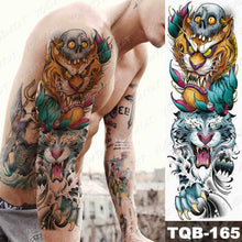 Load image into Gallery viewer, Womens Large Waterproof Temporary Sticker Tattoo Tiger Fox Luxury Design From Wonderland

