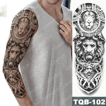 Load image into Gallery viewer, Womens Large Waterproof Temporary Sticker Tattoo Tiger Fox Luxury Design From Wonderland
